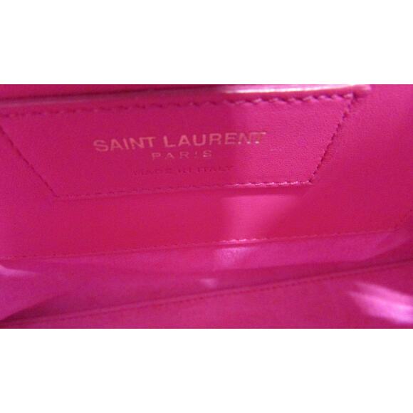 Authentic Yves Saint Laurent Pink Calfskin Leather Baby Duffle Crossbody
